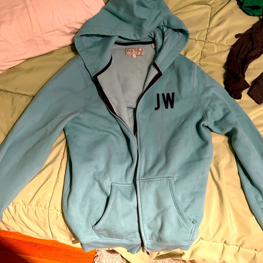 Vintage 2013 Jack Wills Teal Zip up Sweatshirt - never worn